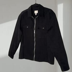 River Island Zip-Front Utility Jacket – Black (Women’s Small)